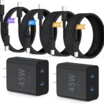 QZIIW Super Fast Samsung Charger Type C,45W Dual Port USB C Fast Charger