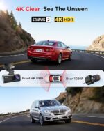 REDTIGER 4K Dash Cam Front Rear, STARVIS 2 Sensor, Free Card Included - Image 6